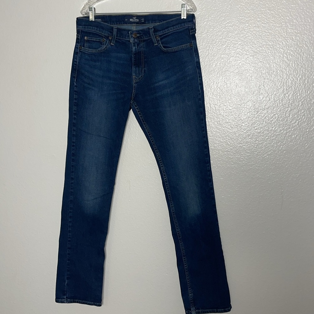 Hollister Straight Leg Blue Jeans with Stretch
